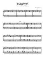 Téléchargez l'arrangement pour piano de la partition de Biquette en PDF